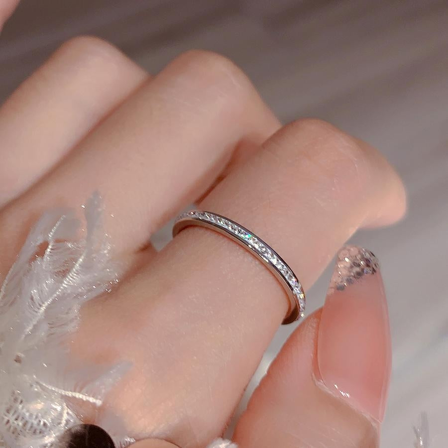 Minimal Spark Zircon Ring
