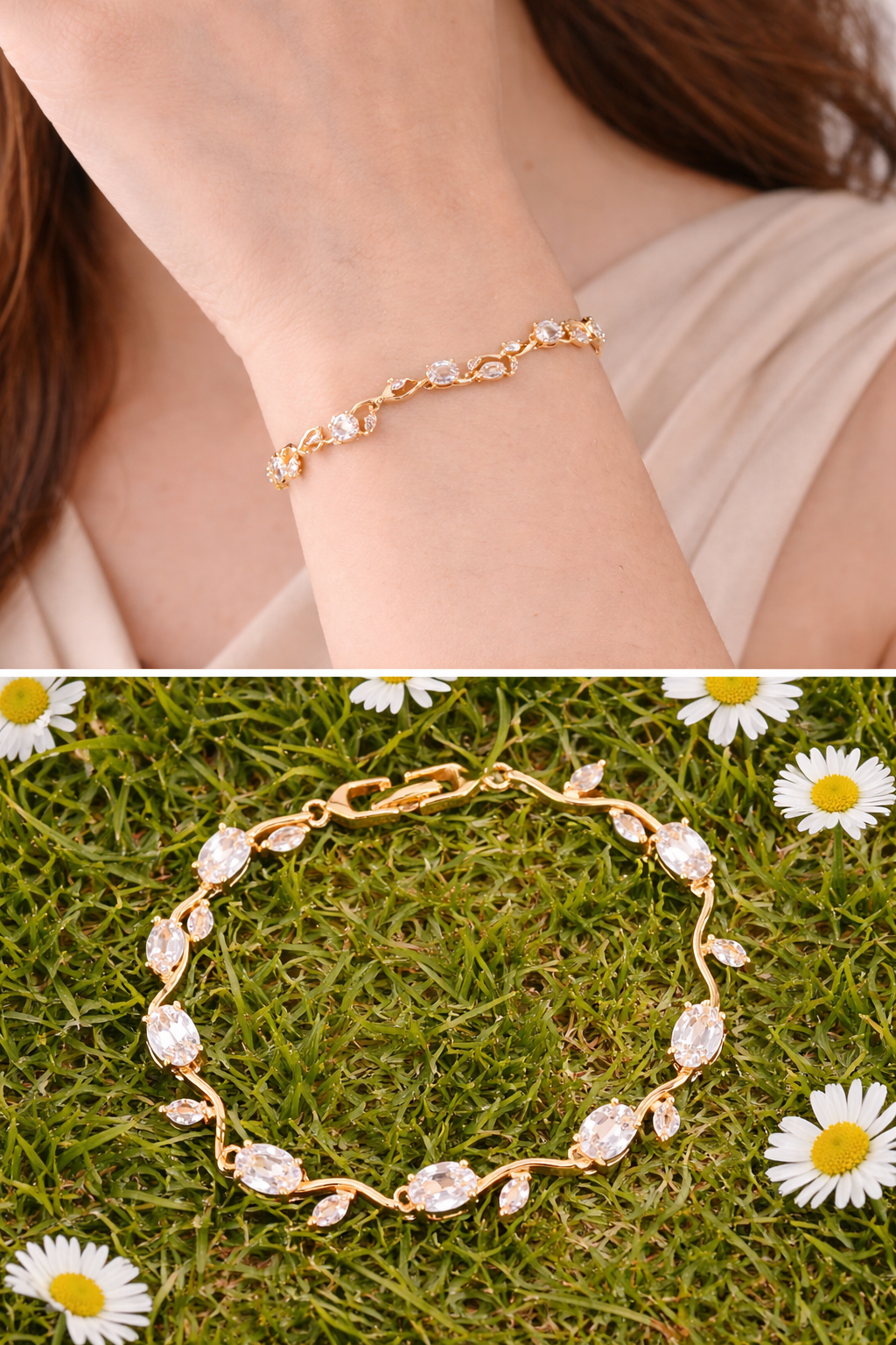 Crystal Glow Tulip Bracelet