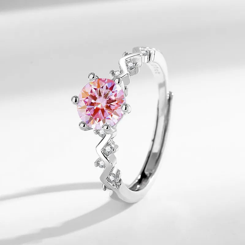 The Aurora Pink Adjustable Ring