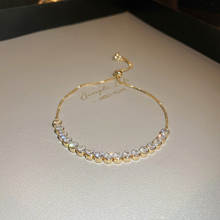 Timeless Radiance Gold Adjustable Tennis Bracelet