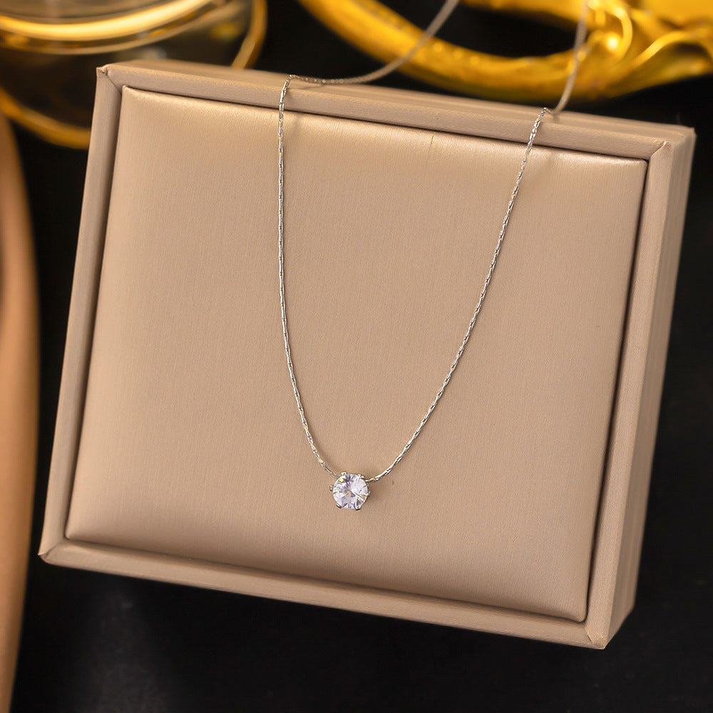 Minimal Diamond Pendant