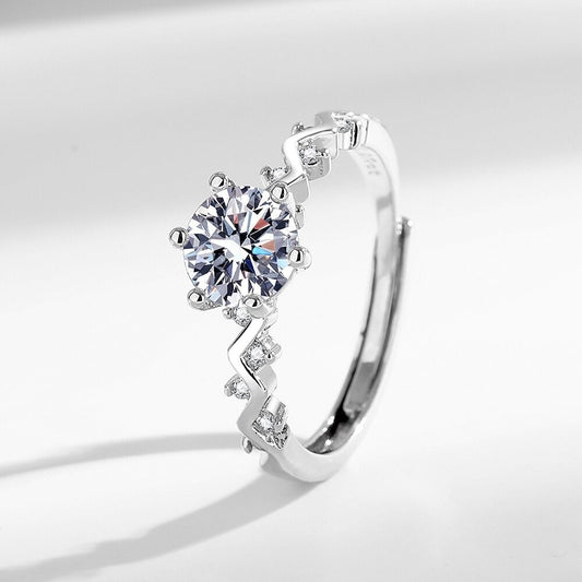 Classic Diamond Glow Adjustable Ring