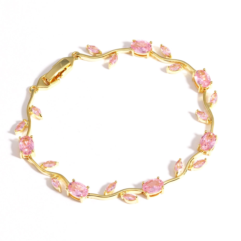 Blush Luxe Gold Tulip Bracelet