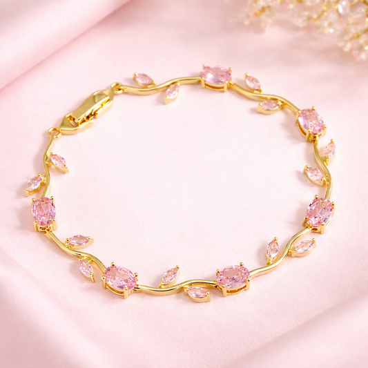 Blush Luxe Gold Tulip Bracelet