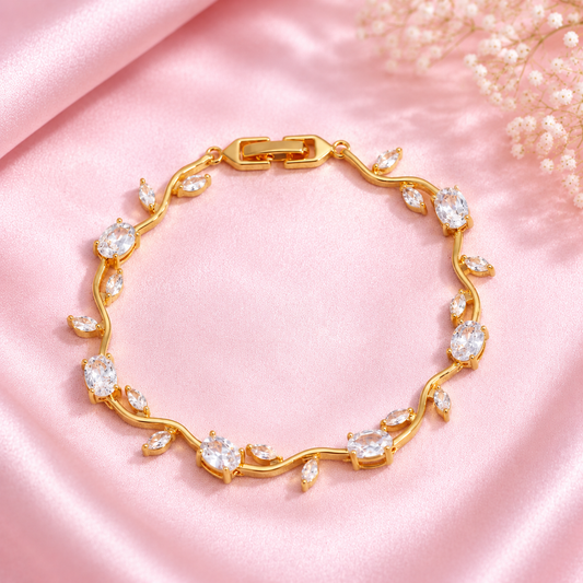 Crystal Glow Tulip Bracelet