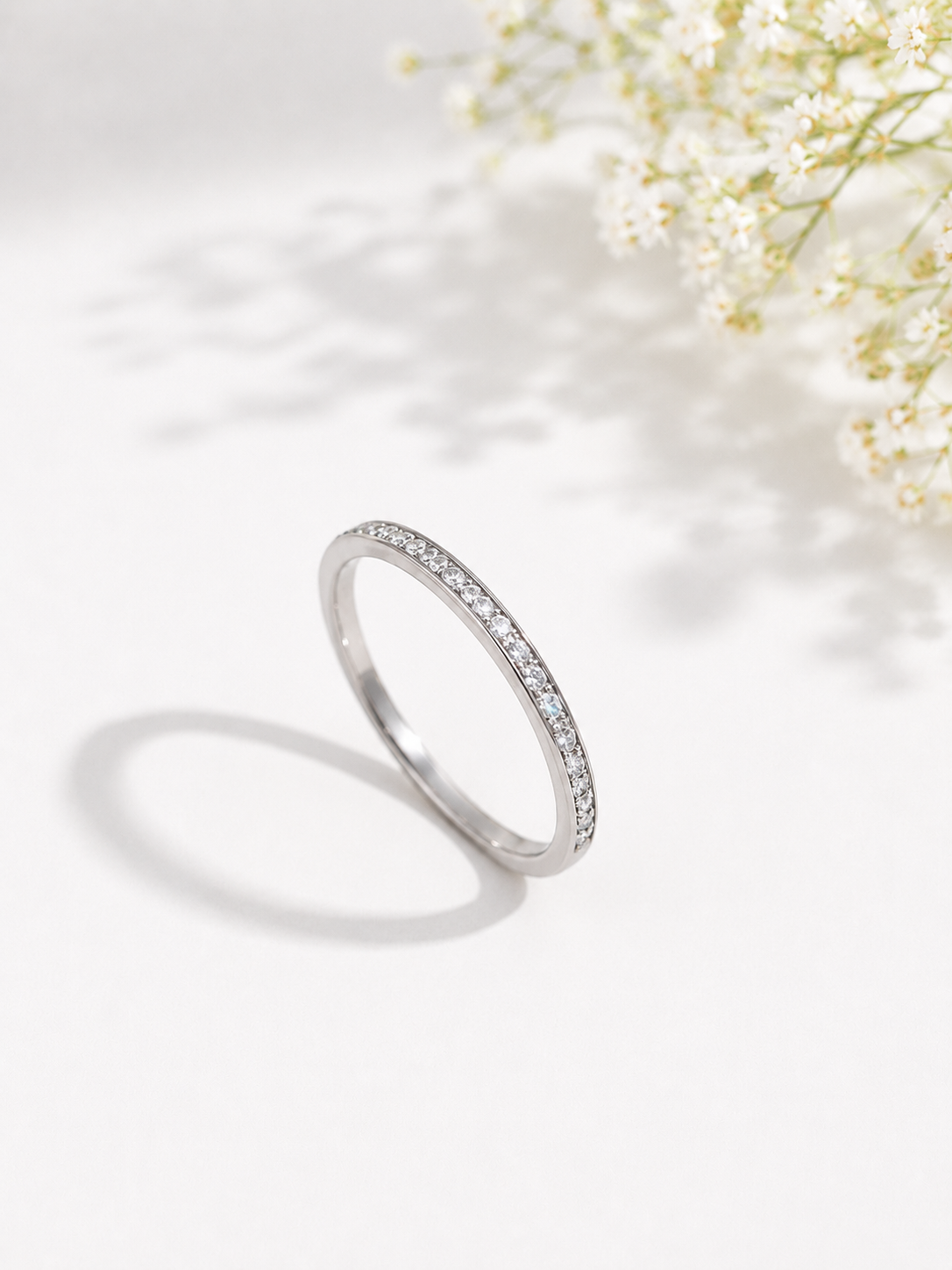 Minimal Spark Zircon Ring
